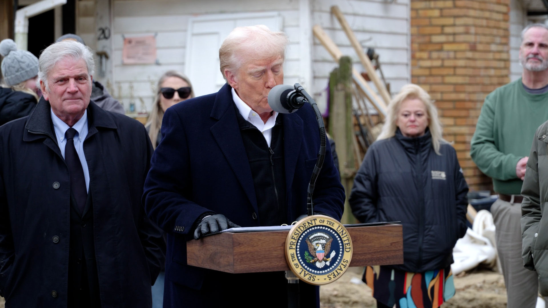 President Donald Trump and Franklin Graham Meet Hurricane Survivors in North Carolina