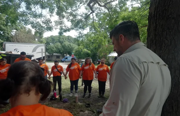 Comforting Flood Survivors in Texas