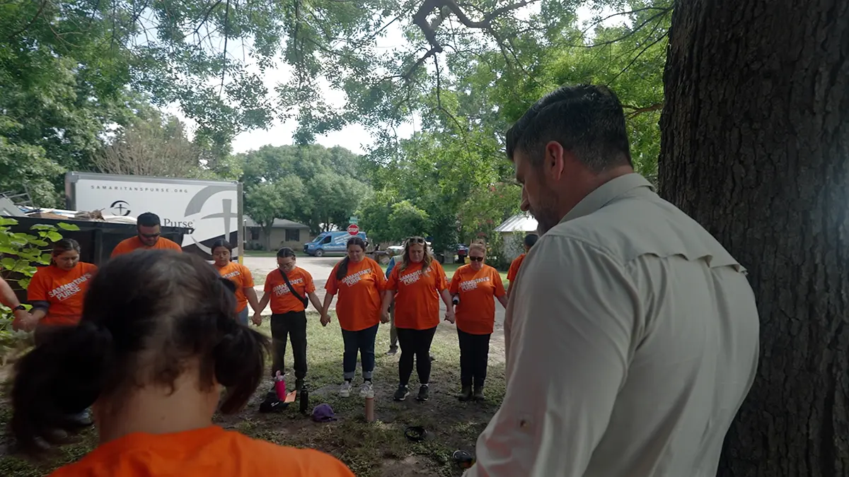 Comforting Flood Survivors in Texas